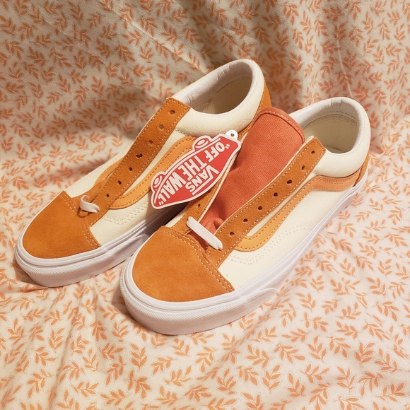vans style 36 retro amberglow gold skate shoes